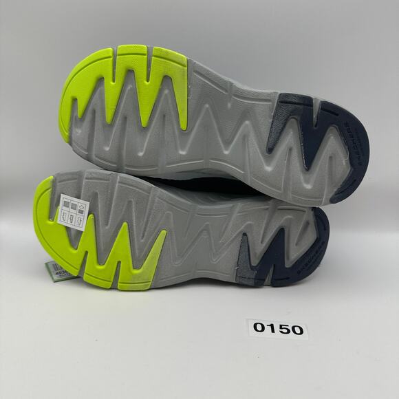 SKETCHERS Kids 4.5 Elite Rush Slip on Running Shoes Navy/Neon Green - Picture 5 of 8